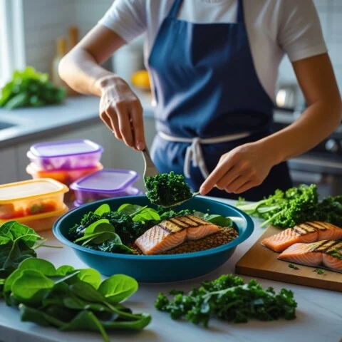 Nutrient-Rich Meal Prep with Leafy Greens